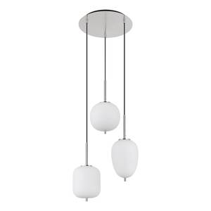 Hanglamp Blacky type E melkglas/ijzer - 3 lichtbronnen