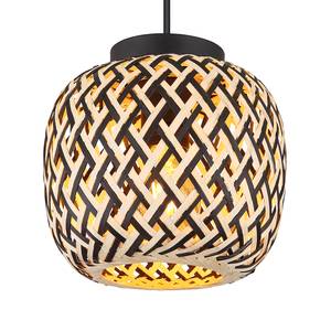 Hanglamp Colly type B massief bamboehout/ijzer - 1 lichtbron - Diameter: 20 cm