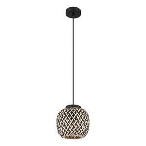 Hanglamp Colly type B massief bamboehout/ijzer - 1 lichtbron - Diameter: 20 cm