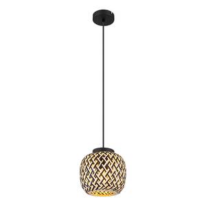 Suspension Colly - Type B Bambou massif / Fer - 1 ampoule - Diamètre : 20 cm