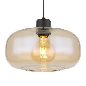 Suspension Giuseppe Verre coloré / Fer - 1 ampoule - Beige