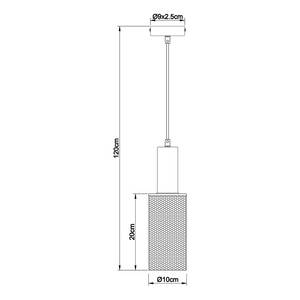 Suspension Jedd - Type B Fer / Plexiglas - 1 ampoule