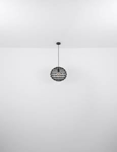 Hanglamp Rivard papier/ijzer - 1 lichtbron - Zwart - Diameter: 29 cm