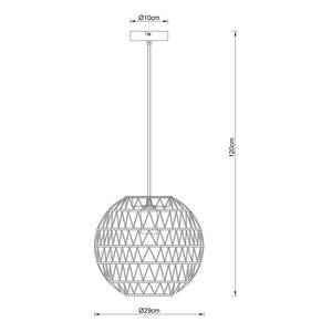 Suspension Rivard Papier / Fer - 1 ampoule - Noir - Diamètre : 29 cm