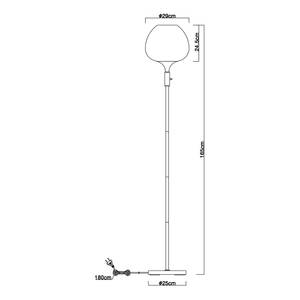 Stehleuchte Maxy Farbglas / Eisen - 1-flammig