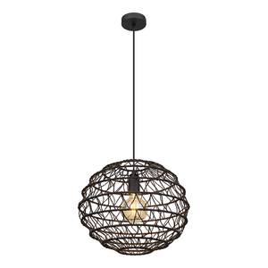 Suspension Rivard Papier / Fer - 1 ampoule - Noir - Diamètre : 39 cm