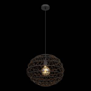 Hanglamp Rivard papier/ijzer - 1 lichtbron - Zwart - Diameter: 39 cm