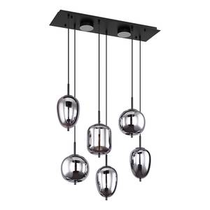 Suspension Blacky - Type C Verre dépoli / Fer - 6 ampoules