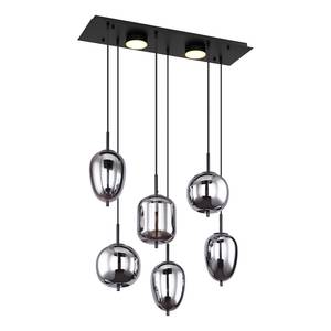 Hanglamp Blacky type C melkglas/ijzer - 6 lichtbronnen