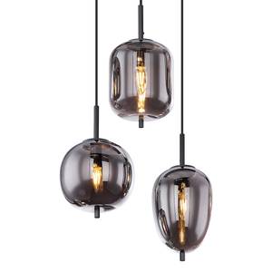 Hanglamp Blacky type C melkglas/ijzer - 6 lichtbronnen