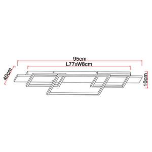 Plafonnier LED Vanni - Type C Plexiglas / Aluminium - 1 ampoule - Noir