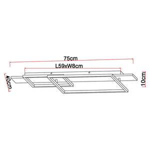 Plafonnier LED Vanni - Type B Plexiglas / Aluminium - 1 ampoule - Noir