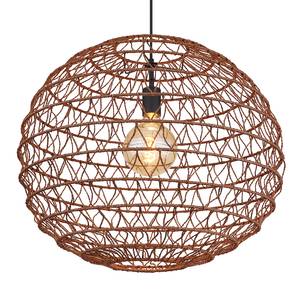 Hanglamp Rivard papier/ijzer - 1 lichtbron - Bruin - Diameter: 59 cm