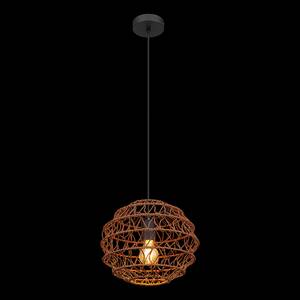 Hanglamp Rivard papier/ijzer - 1 lichtbron - Bruin - Diameter: 29 cm