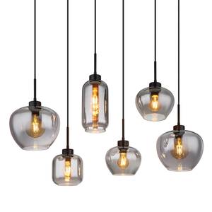 Hanglamp Matt type E gekleurd glas/ijzer - 6 lichtbronnen