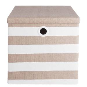 Boîte TIDY UP avec couvercle Coton / Carton / Métal - Marron