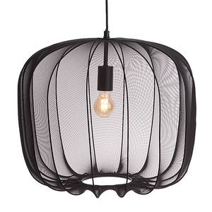 Hanglamp AMAL ijzer/polyester - 1 lichtbron - Zwart - Diameter: 50 cm