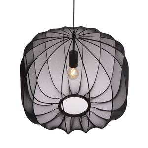 Hanglamp AMAL ijzer/polyester - 1 lichtbron - Zwart - Diameter: 50 cm