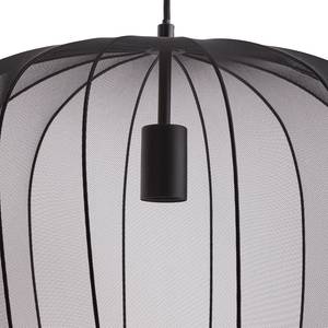 Hanglamp AMAL ijzer/polyester - 1 lichtbron - Zwart - Diameter: 50 cm