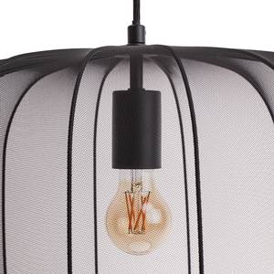 Hanglamp AMAL ijzer/polyester - 1 lichtbron - Zwart - Diameter: 40 cm