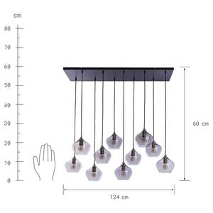 Hanglamp SOFIE ijzer/glas - 10 vlammen - bronskleurig