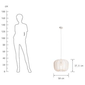 Suspension AMAL Fer / Polyester - 1 ampoule - Beige - Diamètre : 50 cm