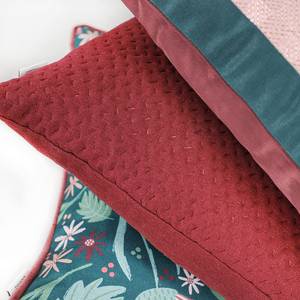 Housse de coussin Harp Structure Polyester - Rouge foncé - 45 x 45 cm