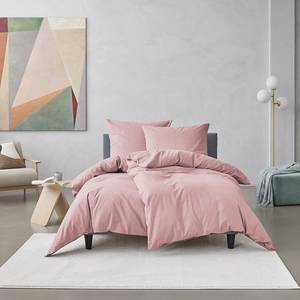 Beddengoed van Bevertien Cuno katoen - rosé - set van 2 - Oud roze - 155x200cm + kussen 80x80cm