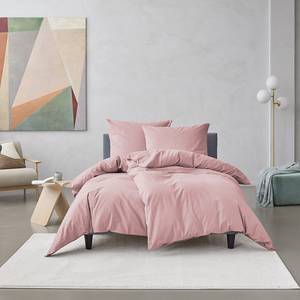 Parure de lit en flanelle de coton Cuno Coton - Rosé - Lot de 2 - Rosé - 135 x 200 cm + oreiller 80 x 80 cm
