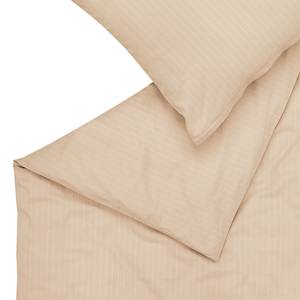 Parure de lit en flanelle de coton Cuno Coton - Sable - Lot de 3 - Sable - 200 x 200 cm + 2 oreillers 80 x 80 cm