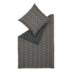 Copripiumino e federa Dora Cotone - Nero - Set da 2 - 155 x 200 cm + cuscino 80 x 80 cm