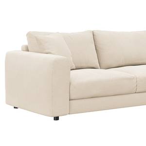 Ecksofa LAYAA mit Longchair Webstoff Saia: Beige - Breite: 286 cm - Longchair davorstehend rechts