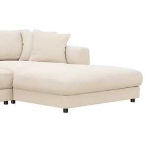 Ecksofa LAYAA mit Longchair Webstoff Saia: Beige - Breite: 286 cm - Longchair davorstehend rechts