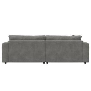 Ecksofa LAYAA mit Longchair Bouclé Stoff Bony: Grau - Breite: 238 cm - Longchair davorstehend links