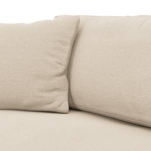 Canapé d’angle à méridienne Layaa Tissu Saia: Beige - Largeur : 238 cm - Méridienne courte à droite (vue de face)