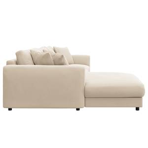 Ecksofa LAYAA mit Longchair Webstoff Saia: Beige - Breite: 286 cm - Longchair davorstehend links