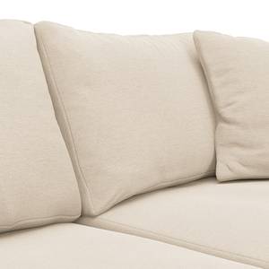 Ecksofa LAYAA mit Longchair Webstoff Saia: Beige - Breite: 286 cm - Longchair davorstehend links