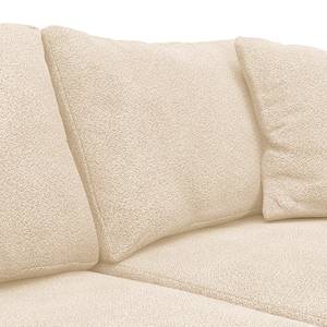Canapé d’angle à méridienne Layaa Bouclé Tissu Bony: Beige - Largeur : 289 cm - Méridienne courte à gauche (vue de face)
