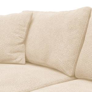 Ecksofa LAYAA mit Ottomane Bouclé Stoff Bony: Beige - Ottomane davorstehend rechts