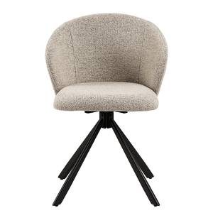 Chaises capitonnées Kolmos - Lot de 2 Tissu Bouclé Moena: Beige