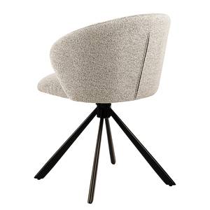 Chaises capitonnées Kolmos - Lot de 2 Tissu Bouclé Moena: Beige