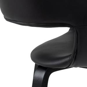 Set di 2 sedie con braccioli Vesa Nero - Materiale a base lignea - Similpelle - 50 x 77 x 53 cm