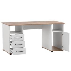 Schreibtisch Jelda Eiche Landhaus Dekor / Weiß