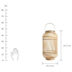Lampe solaire SOLANA Bambou / Matière plastique - Beige
