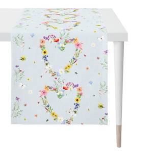 Chemin de table 6816 Polyester / Coton - 46 x 140 cm - Bleu clair