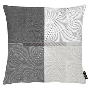 Federa per cuscino Tobia Poliestere / Viscosa - 46 x 46 cm - Nero / Grigio