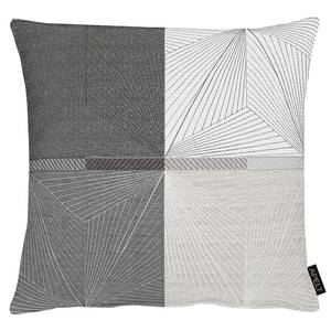 Coussin Tobia Polyester / Viscose - 45 x 45 cm - Noir / Gris