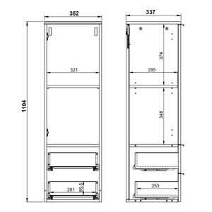 Hänge-Midischrank Crandon Graphit