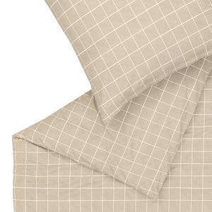 Parure de lit en flanelle de coton Just Coton - Sable - 155 x 200 cm + oreiller 80 x 80 cm