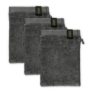 Gant de toilette Sense Coton - Anthracite - Lot de 3